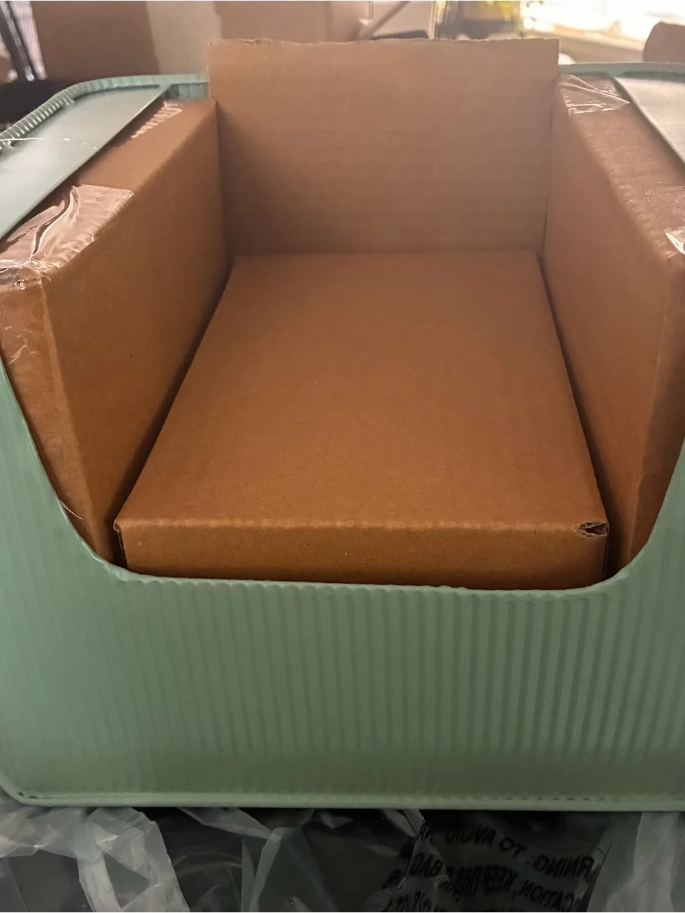 Metal Bin Open Front Green - Brightroom